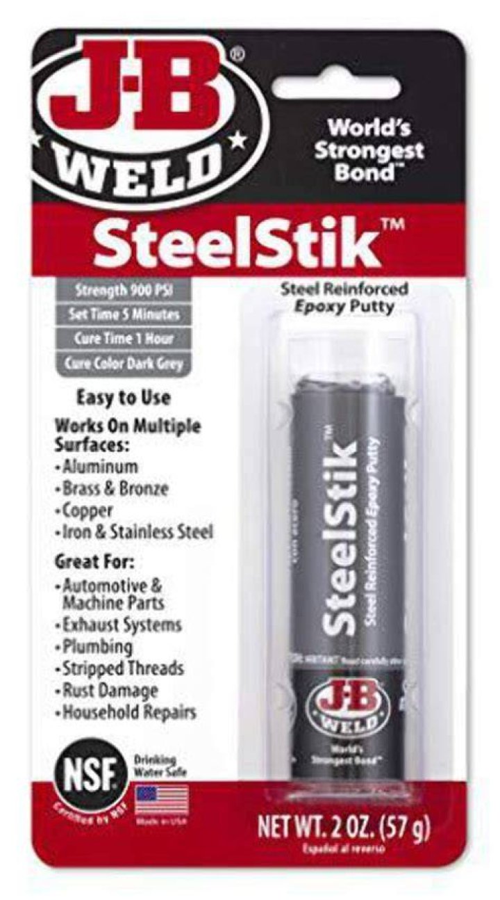How long does it take for J-B Weld putty to dry?