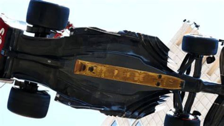 Is there wood on the bottom of F1 cars?