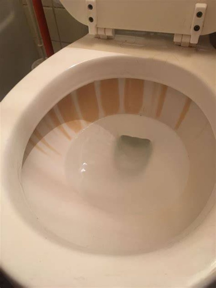 What takes brown stains in toilet bowl?